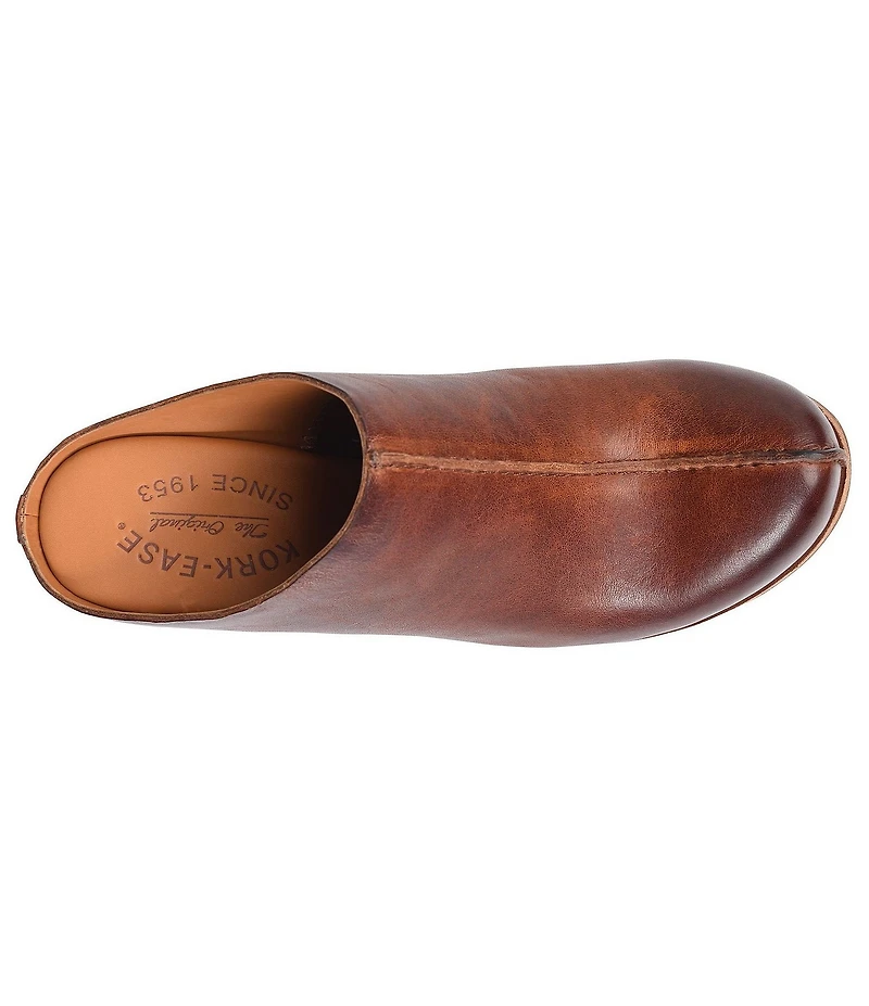 Kork-Ease Sagano Leather Block Heel Clogs