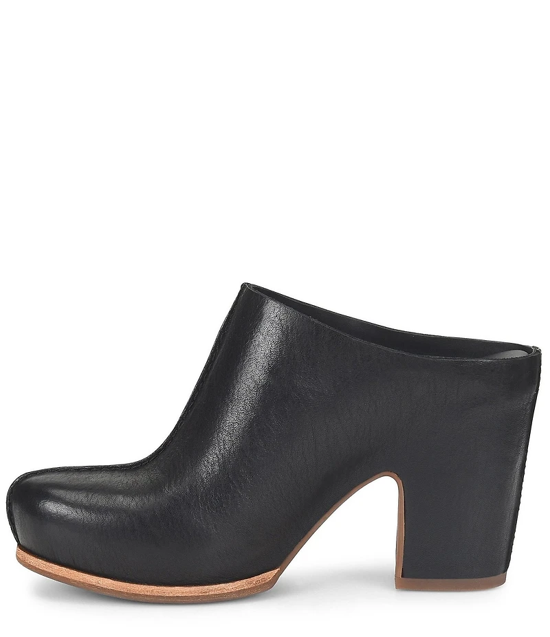 Kork-Ease Sagano Leather Block Heel Clogs