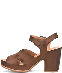 Kork-Ease San Isabel Leather Block Heel Sandals