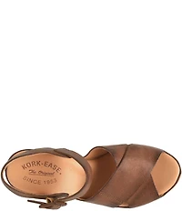 Kork-Ease San Isabel Leather Block Heel Sandals