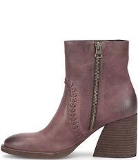 Kork-Ease Shilo Leather Artisan Whipstitch Detail Block Heel Booties