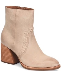Kork-Ease Shilo Leather Artisan Whipstitch Detail Block Heel Booties