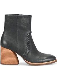 Kork-Ease Shilo Leather Artisan Whipstitch Detail Block Heel Booties