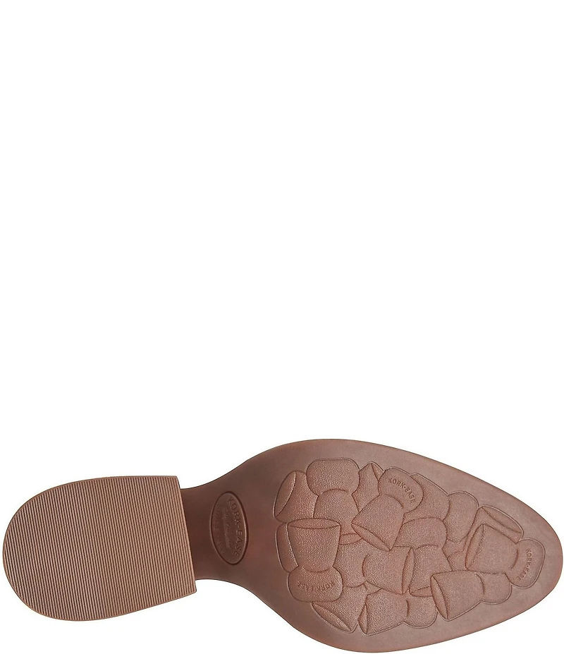 Kork-Ease Shilo Leather Artisan Whipstitch Detail Block Heel Booties