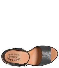 Kork-Ease Stasia Leather Covered Heel Ankle Strap Platform Sandals