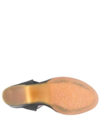 Kork-Ease Stasia Leather Covered Heel Ankle Strap Platform Sandals