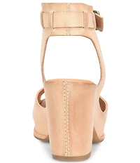 Kork-Ease Stasia Leather Covered Heel Ankle Strap Platform Sandals