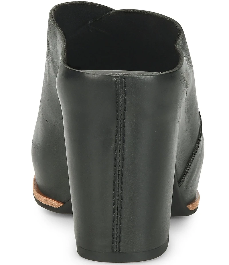 Kork-Ease Stowe Leather Block Heel Platform Slide Sandals
