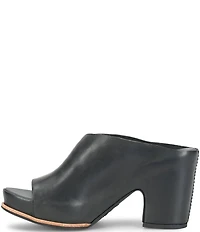 Kork-Ease Stowe Leather Block Heel Platform Slide Sandals
