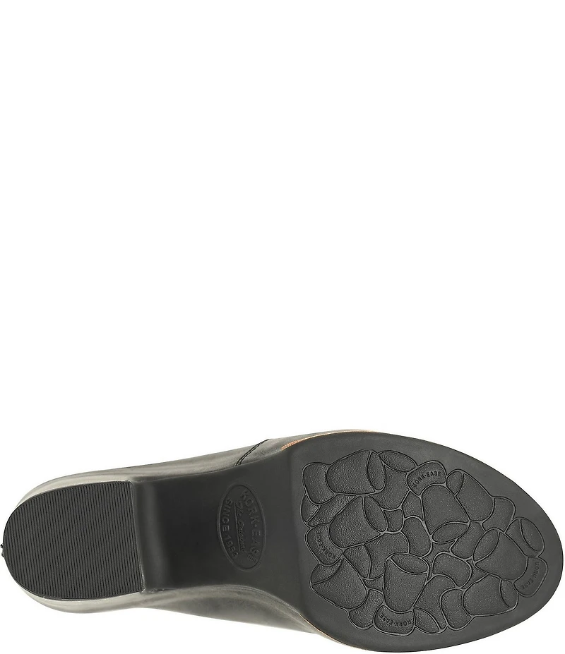 Kork-Ease Stowe Leather Block Heel Platform Slide Sandals