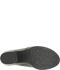 Kork-Ease Stowe Leather Block Heel Platform Slide Sandals