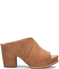 Kork-Ease Stowe Suede Block Heel Platform Slide Sandals