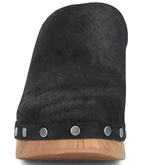 Kork-Ease Talisa Hair Calf Studded Block Heel Mule Clogs