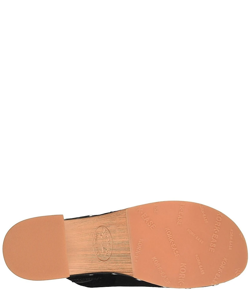Kork-Ease Talisa Hair Calf Studded Block Heel Mule Clogs