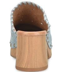 Kork-Ease Tomika Woven Suede Block Heel Mule Clogs