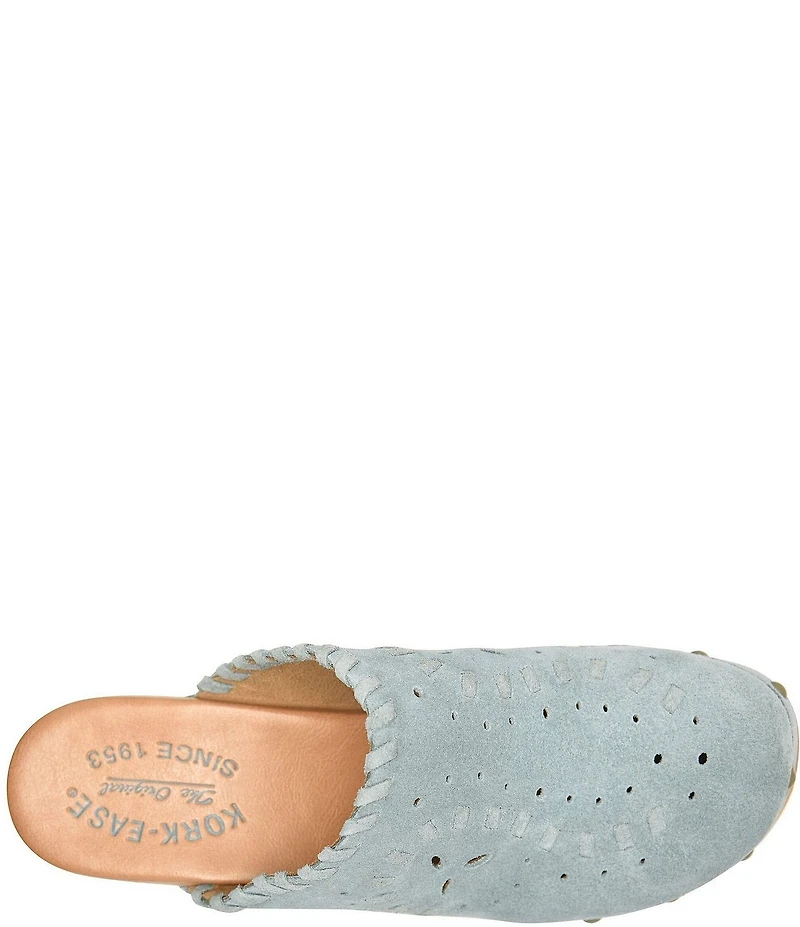 Kork-Ease Tomika Woven Suede Block Heel Mule Clogs