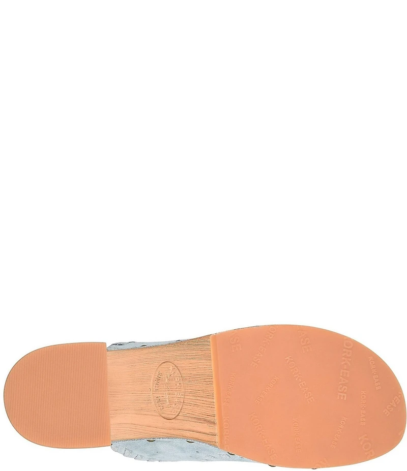 Kork-Ease Tomika Woven Suede Block Heel Mule Clogs