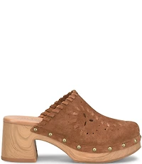 Kork-Ease Tomika Woven Suede Block Heel Mule Clogs
