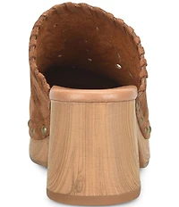 Kork-Ease Tomika Woven Suede Block Heel Mule Clogs