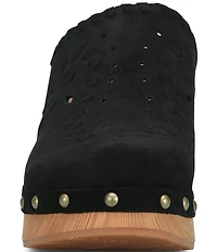 Kork-Ease Tomika Woven Suede Block Heel Mule Clogs