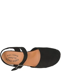Kork-Ease Tribeca Suede Ankle Strap Block Heel Platform Clogs