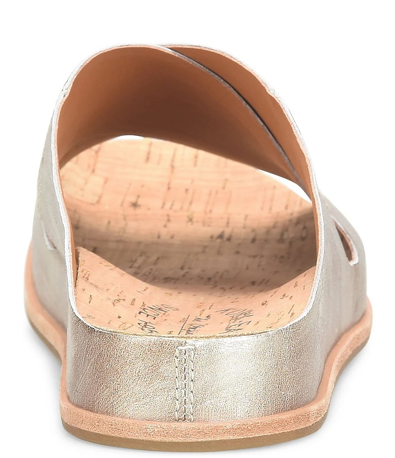 Kork-Ease Tutsi Cross Band Leather Slide Sandals