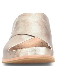 Kork-Ease Tutsi Cross Band Leather Slide Sandals