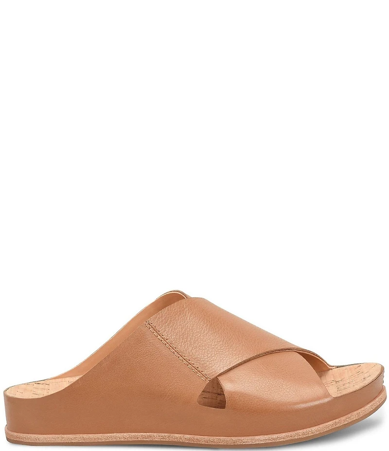 Kork-Ease Tutsi Cross Band Leather Slide Sandals