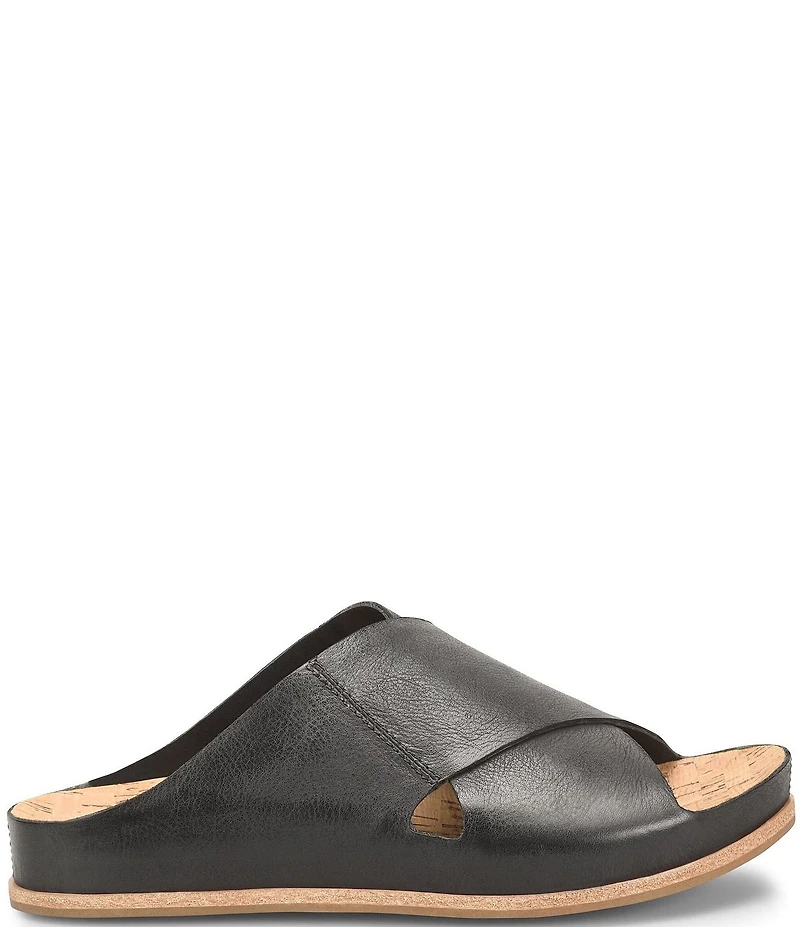 Kork-Ease Tutsi Cross Band Leather Slide Sandals