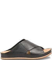 Kork-Ease Tutsi Cross Band Leather Slide Sandals
