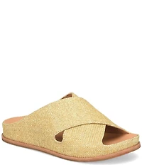 Kork-Ease Tutsi Raffia Banded Slide Sandals