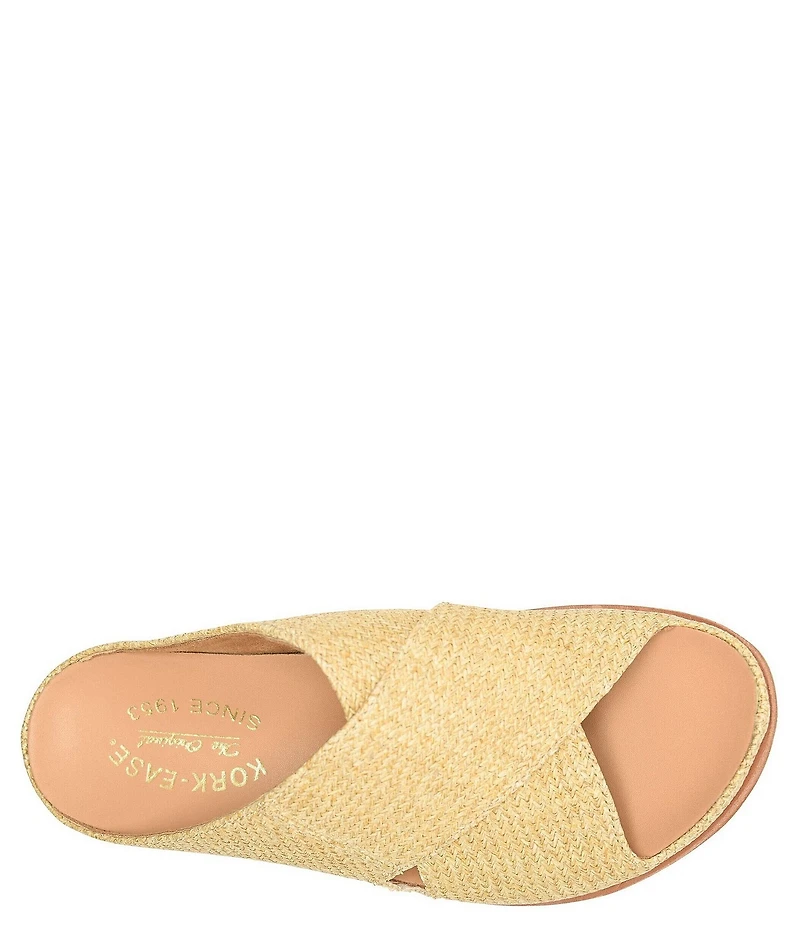 Kork-Ease Tutsi Raffia Banded Slide Sandals