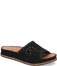 Kork-Ease Tutsi Woven Suede Banded Slide Sandals