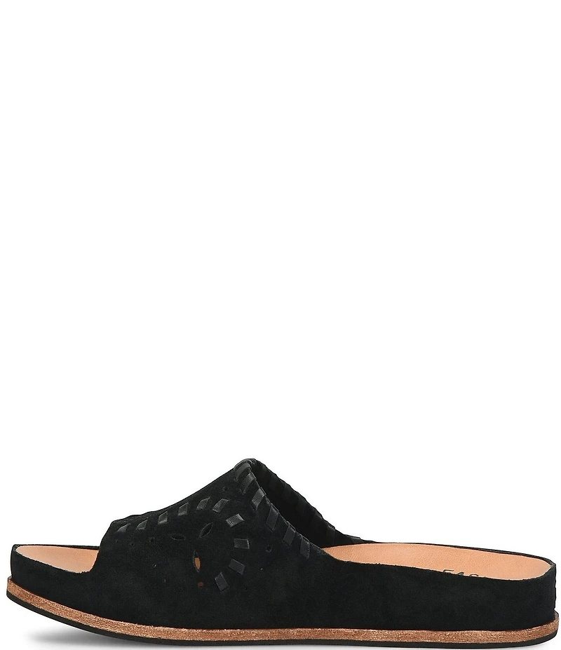 Kork-Ease Tutsi Woven Suede Banded Slide Sandals