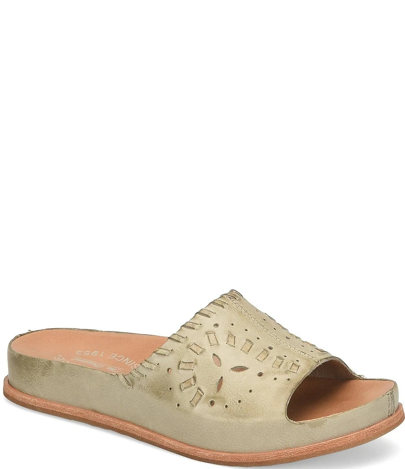 Kork-Ease Tutsi Woven Suede Banded Slide Sandals