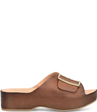 Kork-Ease York Leather Buckle Hardware Platform Slide Sandals