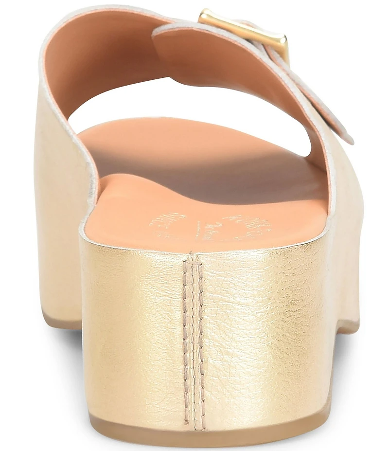 Kork-Ease York Leather Buckle Platform Sandals