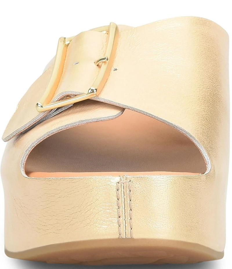 Kork-Ease York Leather Buckle Platform Sandals