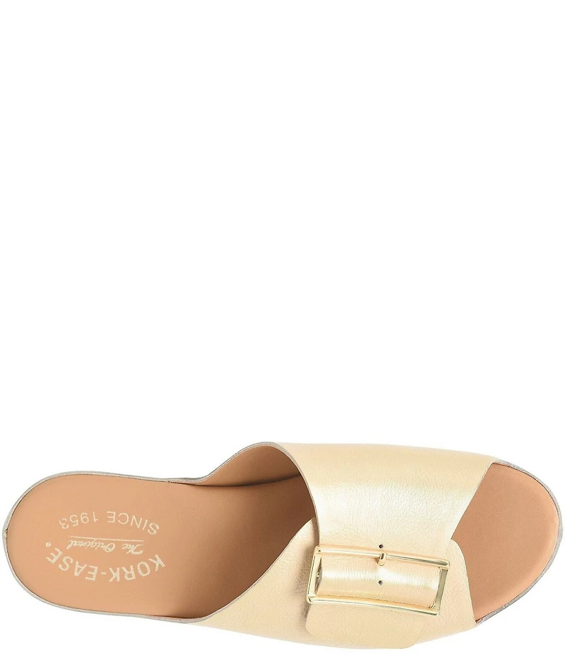 Kork-Ease York Leather Buckle Platform Sandals
