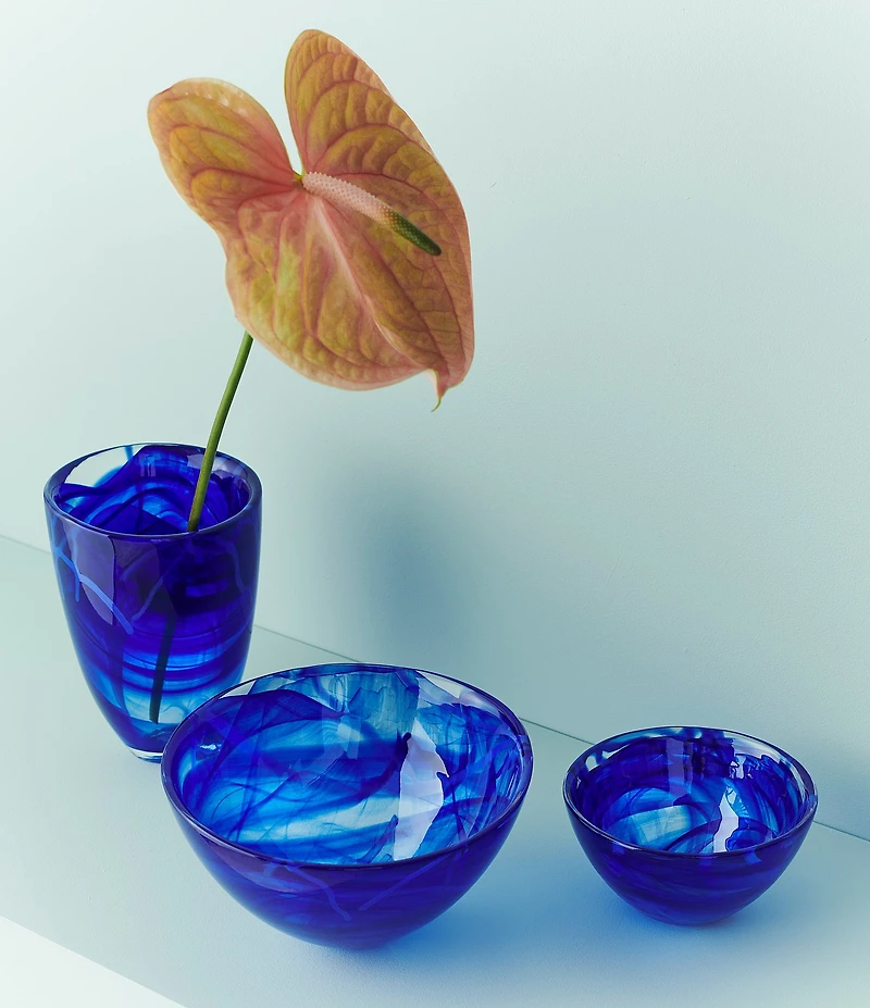 Kosta Boda Contrast Blue on Blue Bowl