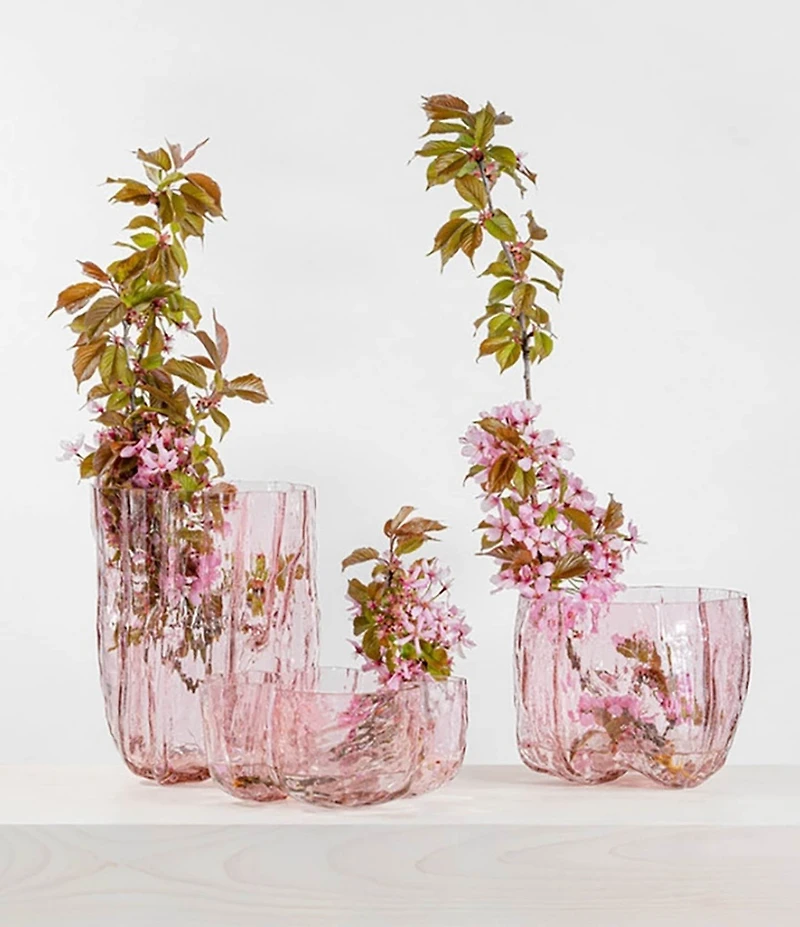 Kosta Boda Crackle Low Vase