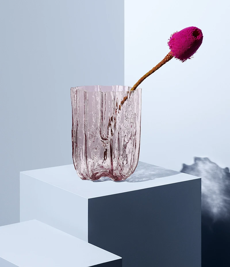 Kosta Boda Crystal Crackle Tall Vase