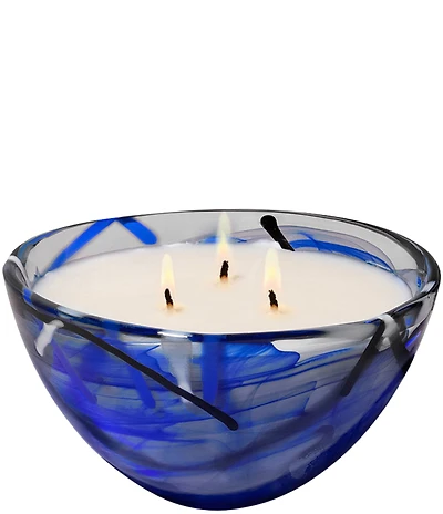 Kosta Boda Home Fragrance Contrast Blue Candle - Coastal Bloom