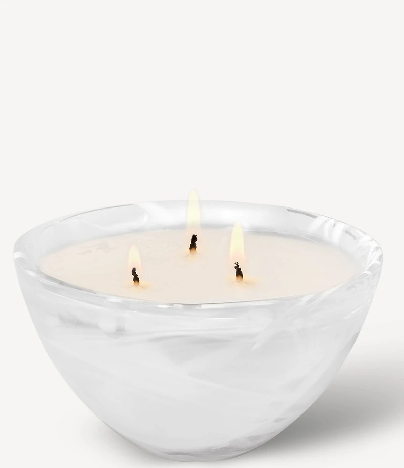 Kosta Boda Home Fragrance Contrast White Candle, Woodland Vanilla