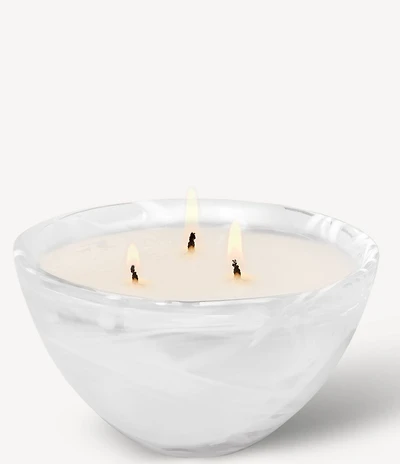 Kosta Boda Home Fragrance Contrast White Candle, Woodland Vanilla