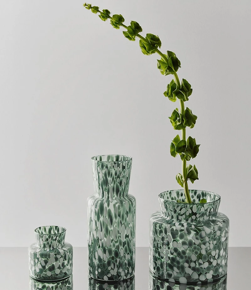 Kosta Boda Meadow Collection Wide Green Vase Summer, Medium