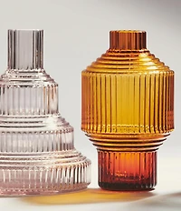 Kosta Boda Pavilion Dark Amber Small Vase