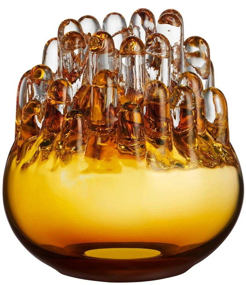 Kosta Boda Polar Amber Medium Votive Candleholder