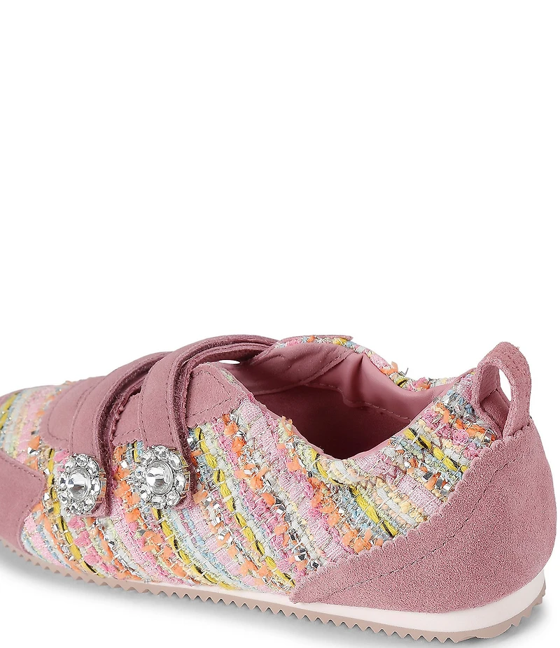 Kurt Geiger Islington Tweed Jewel Ornamented Mary Jane Sneakers