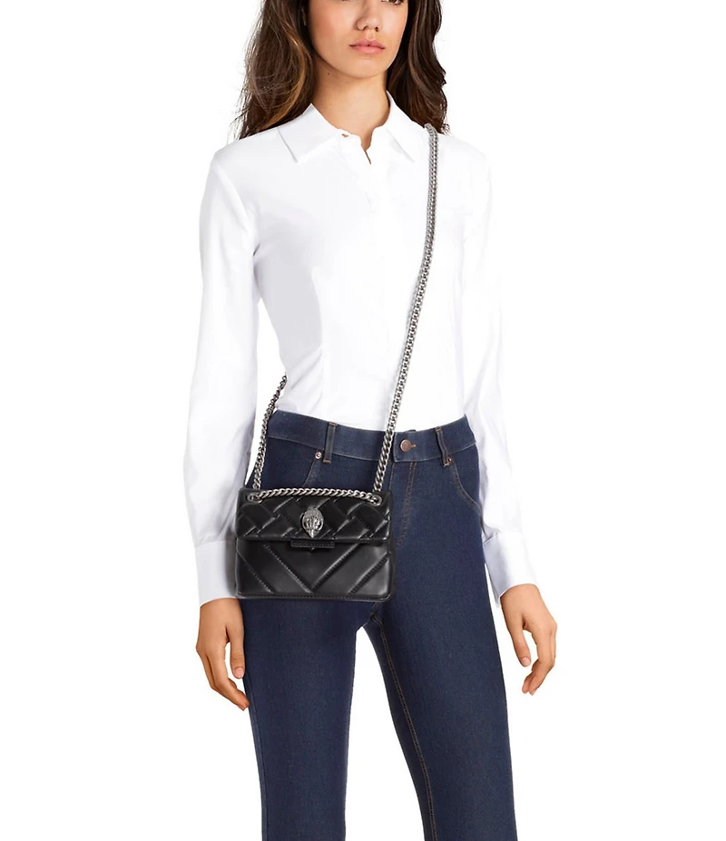 Kurt Geiger London Kensington Mini Quilted Leather Crossbody Bag